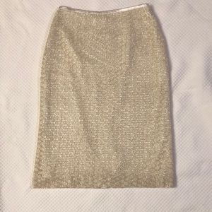 Christina Perrin Creme Beaded Skirt